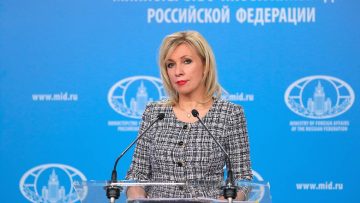 Russian Foreign Ministry Spokeswoman Maria Zakharova gives press briefing