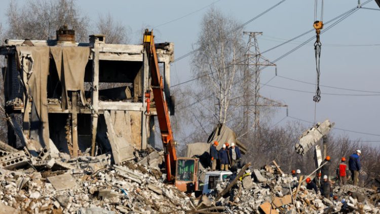 Aftermath of recent shelling in Makiivka