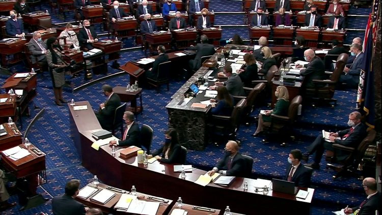 FILE PHOTO: View of the U.S. Senate chamber on Capitol Hill in Washington