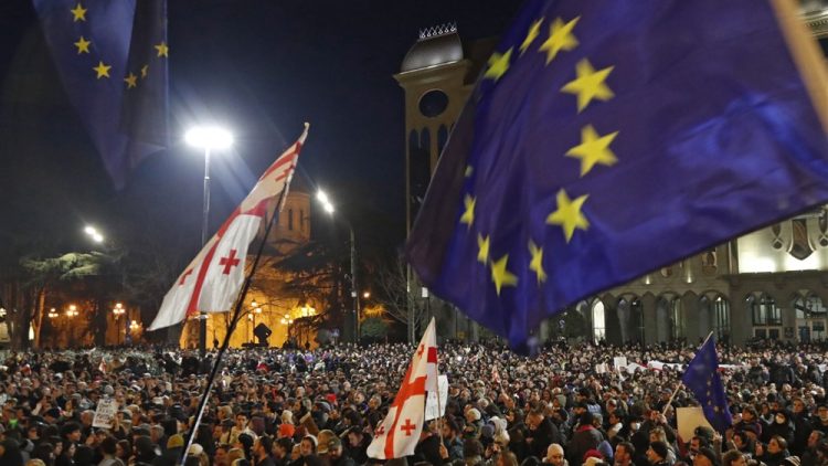 Protests against Foreign Agents Law in Tbilisi